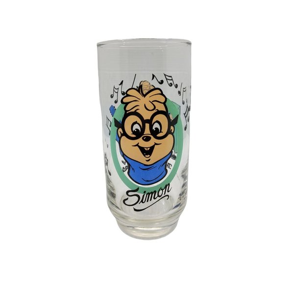 vintage 1985 bagdasarian alvin and the chipmonks simon drinking glass - Picture 1 of 3